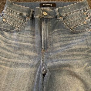 Express High Rise Bell Flare Jeans